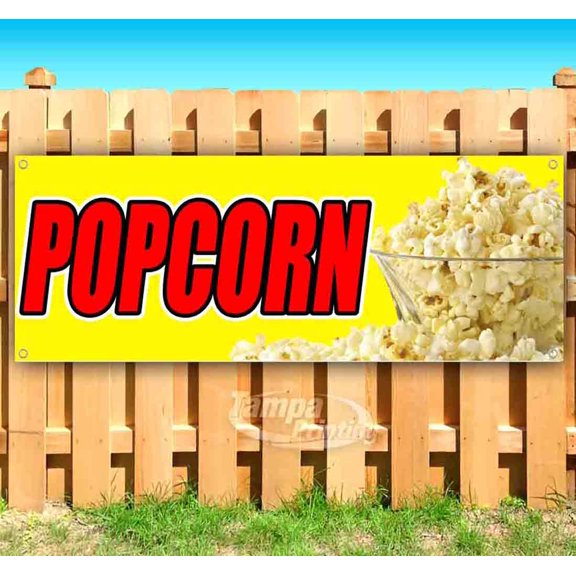 Popcorn 13 oz Vinyl Banner With Metal Grommets