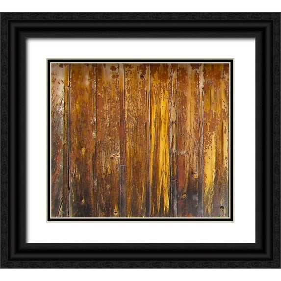 Popcorn 13x12 Black Ornate Wood Framed with Double Matting Museum Art Print Titled - Cabin I : Texture