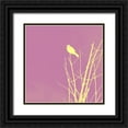 thumbnail image 1 of Popcorn 15x15 Black Ornate Wood Framed with Double Matting Museum Art Print Titled - Bird Silhouette III, 1 of 4
