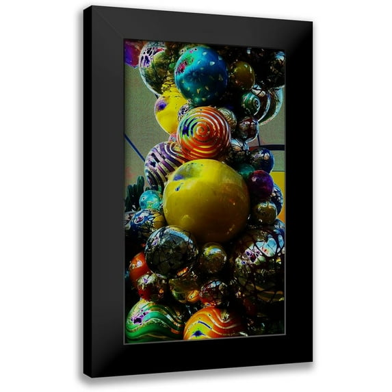 Popcorn 15x24 Black Modern Framed Museum Art Print Titled - Glass V, Color Blast