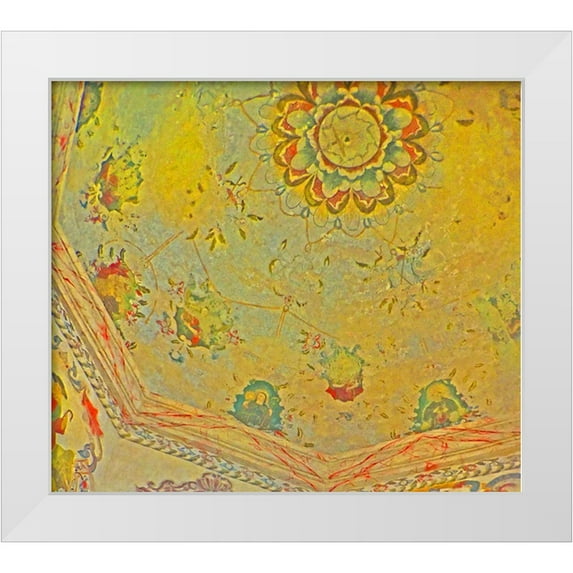 Popcorn 17x15 White Modern Wood Framed Museum Art Print Titled - Mission Ceiling I
