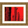thumbnail image 1 of Popcorn 18x15 Gold Ornate Wood Framed with Double Matting Museum Art Print Titled - Desert Silhouette I, 1 of 4