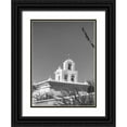 thumbnail image 1 of Popcorn 19x24 Black Ornate Wood Framed with Double Matting Museum Art Print Titled - San Xavier Del Bac IV BandW, 1 of 4