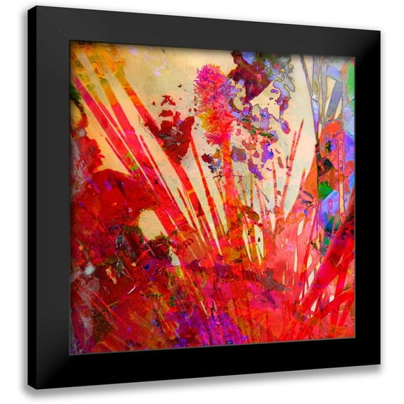 Popcorn 20x20 Black Modern Framed Museum Art Print Titled - Color Blast X