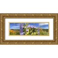 thumbnail image 1 of Popcorn 32x13 Gold Ornate Wood Framed with Double Matting Museum Art Print Titled - Wildflowers Collage IV, 1 of 4