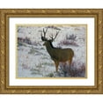 thumbnail image 1 of Popcorn 32x25 Gold Ornate Wood Framed with Double Matting Museum Art Print Titled - Estes Park 6: Bull Deer III, 1 of 4
