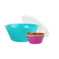thumbnail image 1 of Mintra Popcorn Bowl Set, 7-Piece, Teal, Reusable, 1 of 11