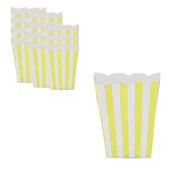 Popcorn Boxes for Party Striped Paper Cartons 10.5x7.5x2cm Food Stands for Display Party with Large Capacity