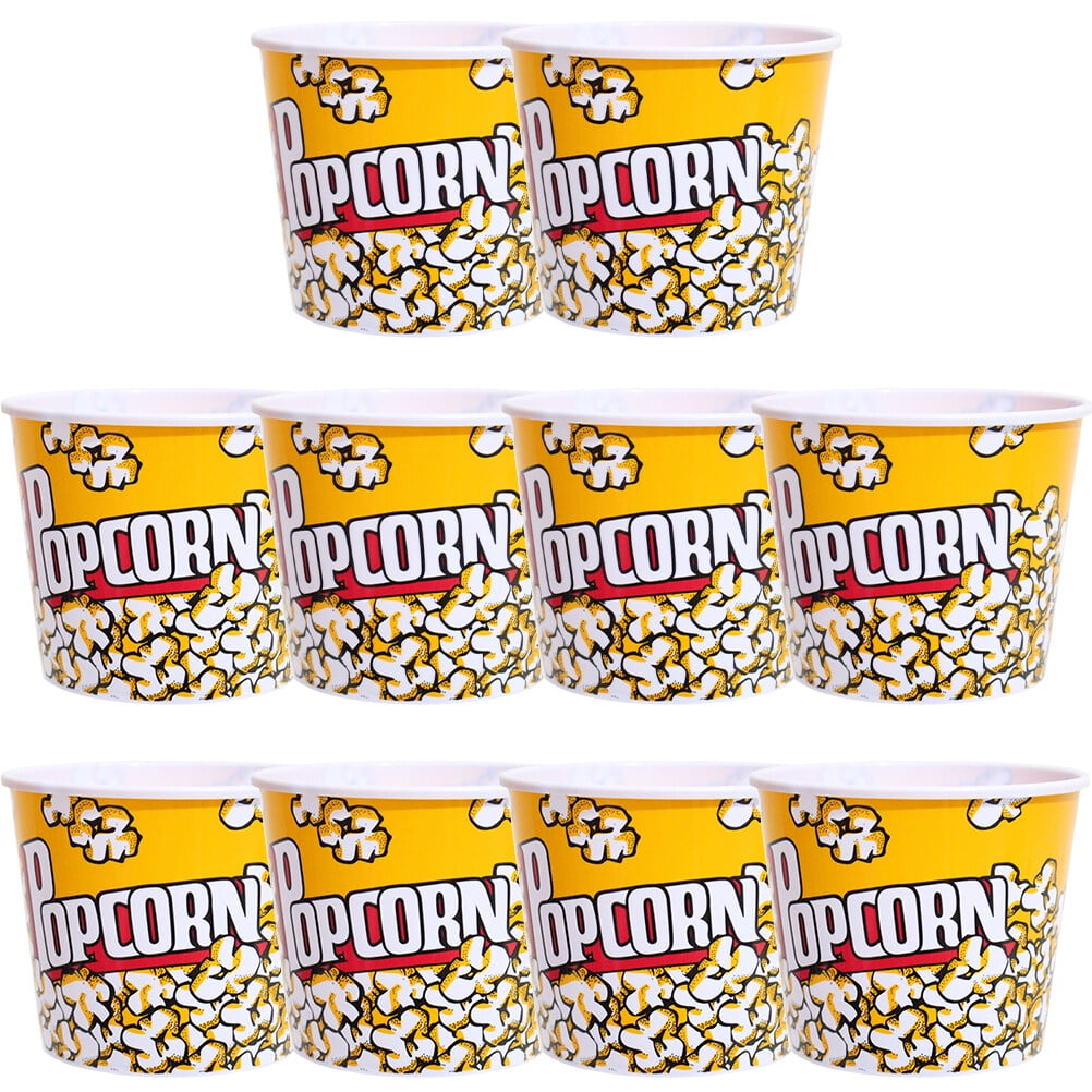 Popcorn Bucket 10 Pcs Party Snack Movienight Bowl Bathtub Buckets