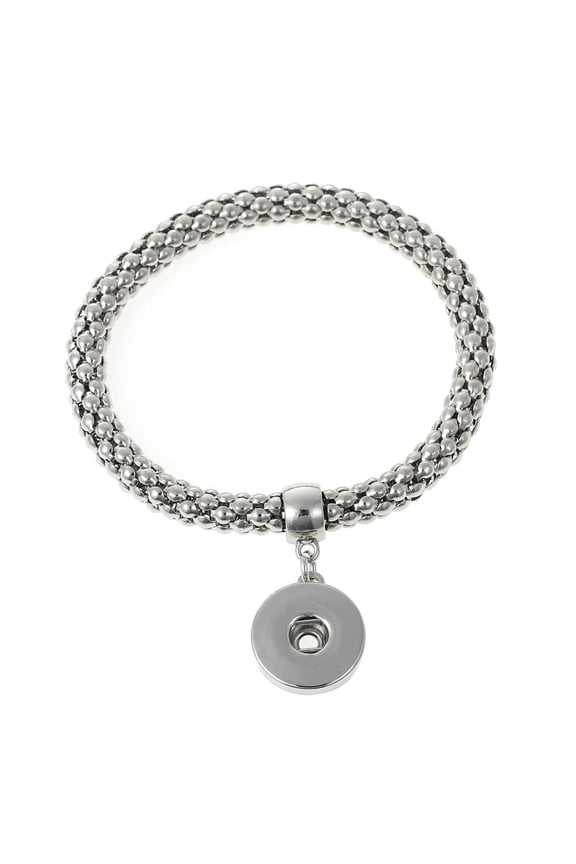 Popcorn Chain Elastic Bracelet Snap Chunk Button Bracelet Fits Snap Chunk Buttons 22cm