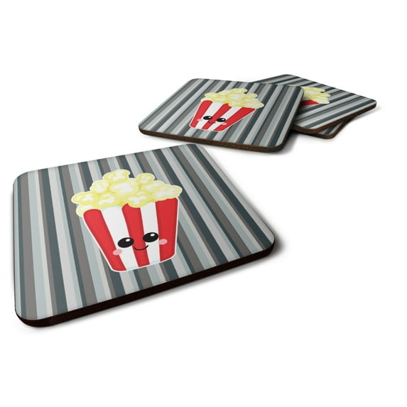 Popcorn Face Foam Coaster Set of 4
