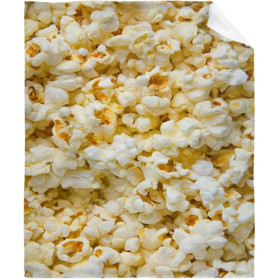 Popcorn Fun Novelty Food Lightweight Super Soft Cozy Throw Blanket Warm and Lightweight Soft Flannel Blankets Medium for Teen Popcorn