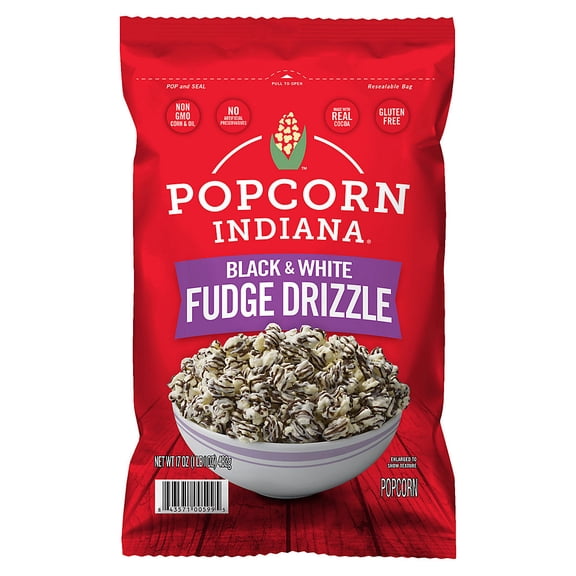 Popcorn Indiana Black and White Drizzlecorn 17 oz.