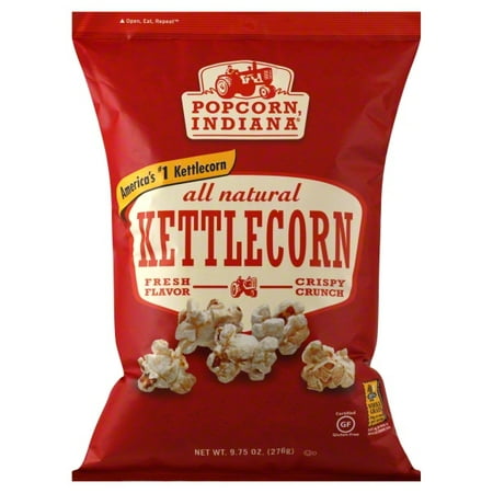 Popcorn, Indiana Crispy Sweet Crunchy Salty Gourmet Kettlecorn Popcorn, 10.5 Oz.