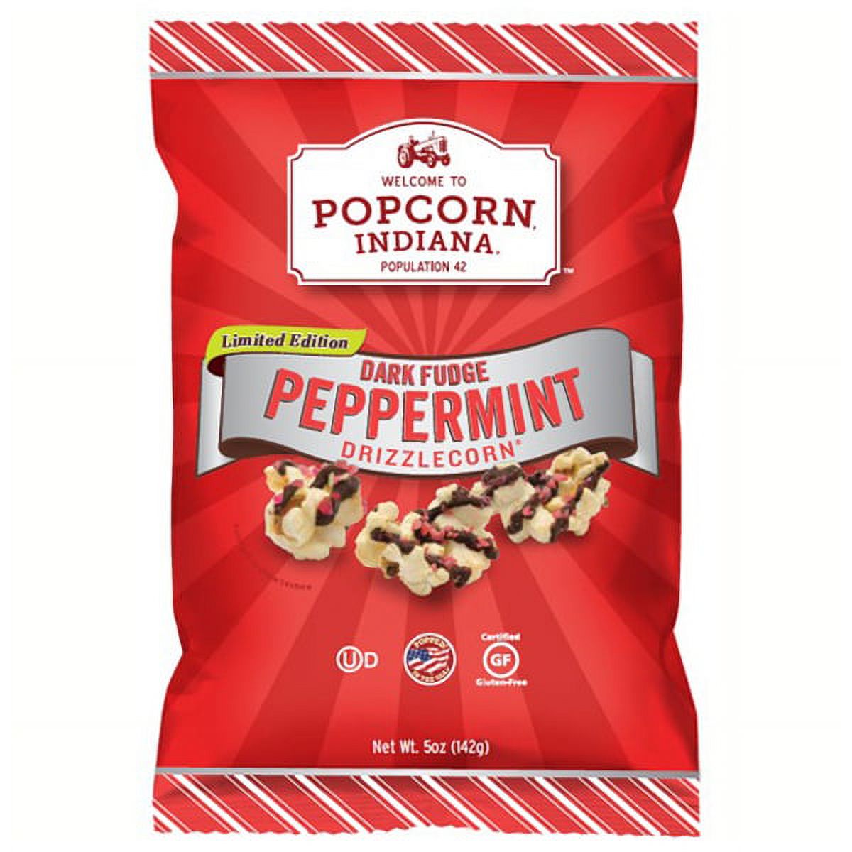 Popcorn Indiana Dark Fudge Peppermint Drizzlecorn Limited Edition
