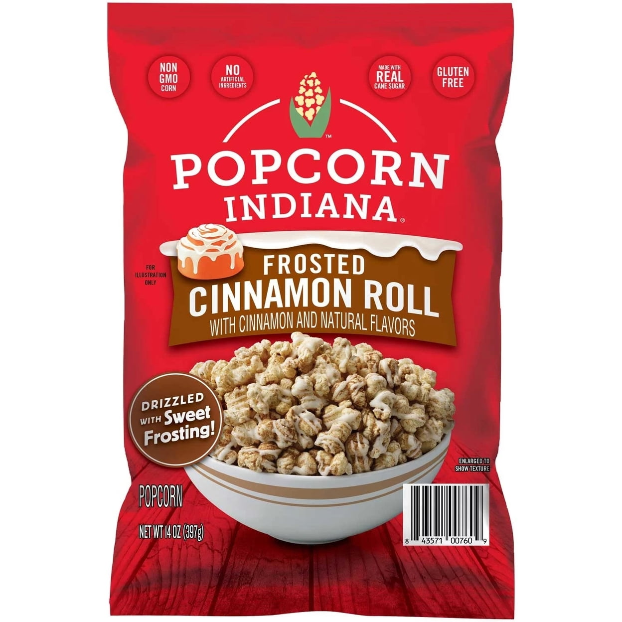 Popcorn Indiana Gluten-Free Frosted Cinnamon Roll Popcorn (14 Ounce ...