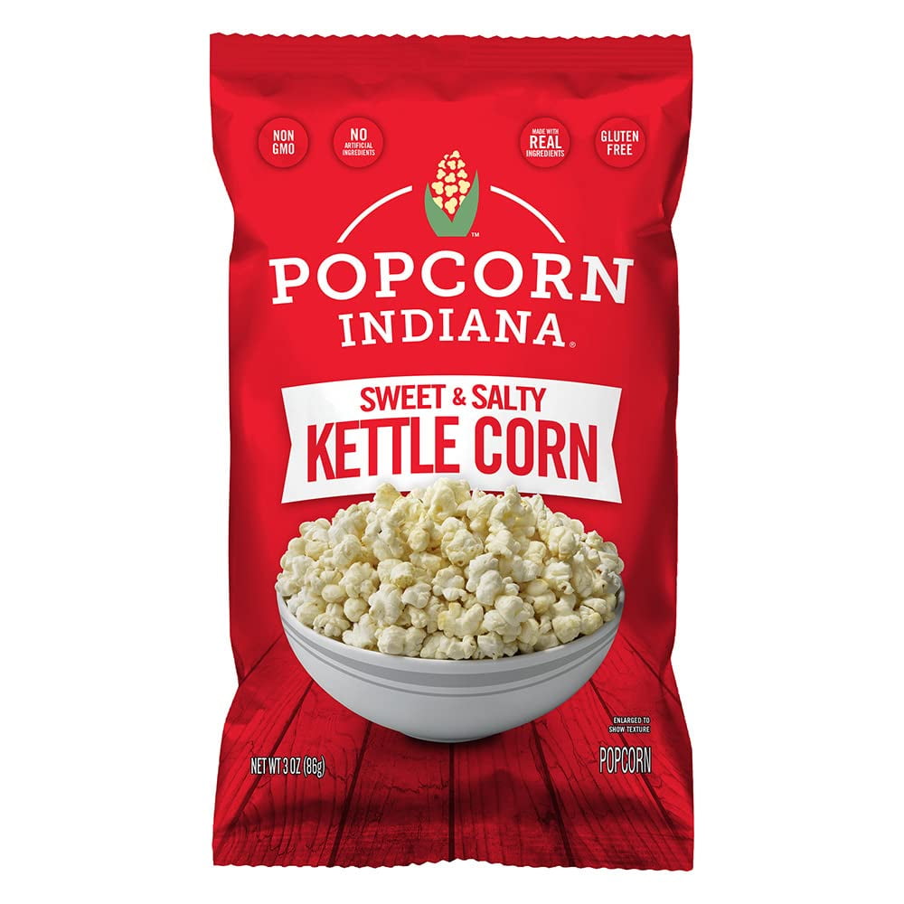 (Price/Case)Popcorn Indiana Kettle Corn 3 Ounce Bag - 6 Per Case