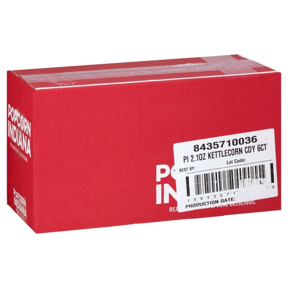 Popcorn Indiana Kettle Corn, King Size Bags Caddy 2.1 Ounce(Pack of 6