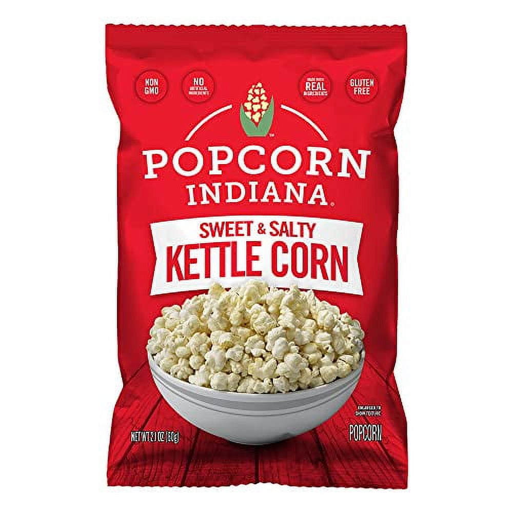 Popcorn Indiana Kettle Corn, King Size Bags Caddy 2.1 Ounce(Pack of 6
