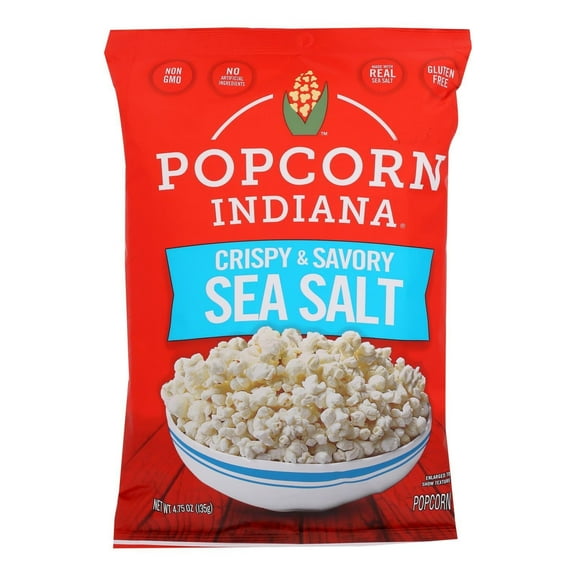 Popcorn Indiana Popcorn - Sea Salt - Case of 12 - 4.75 oz.