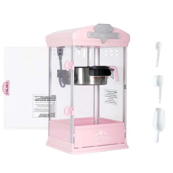 Popcorn Machine, 8 Oz Portable Popcorn Makers with Warming Deck, Commercial Tabletop Pop Corn Popper with Measuring Cup and Spoon, Perfect for Home, Birthday Parties, Theater, School Events