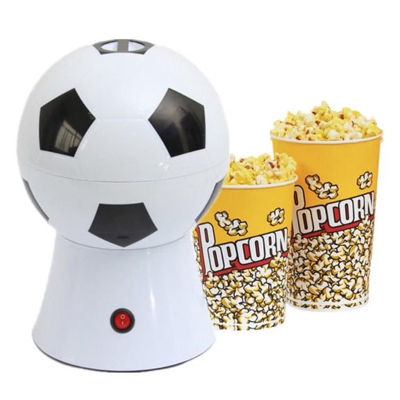Popcorn Maker Machine,Home Mini Popcorn Maker,Cute Toy Style Popcorn Maker,Healthy Popcorn for Home Theater Party,EU(Football)