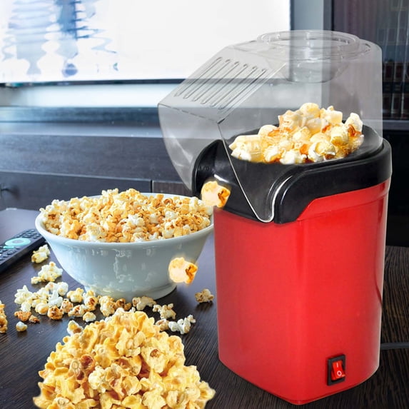Popcorn Maker Machine for Home Use with 1200W Power, Makes Hot Buttered Popcorn, Includes Measuring Cup, 10 in Tall