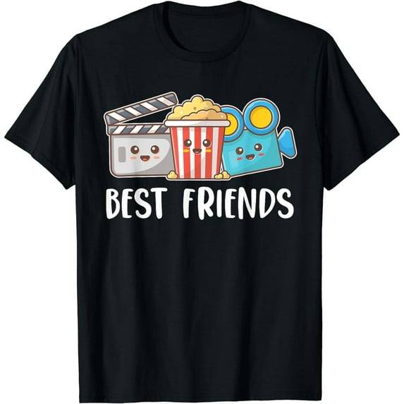 Popcorn Movies Snack Cinema Best Friends - Funny Popcorn T-Shirt