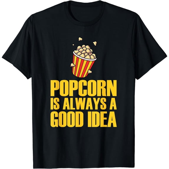 Popcorn Movies Snack Cinema TV Shows - Funny Popcorn T-Shirt