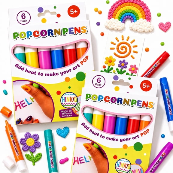 Popcorn Pens 3D Art, Bubble Drawing Pens for Cards Crafts
