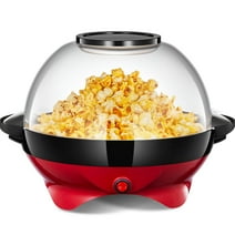 Popcorn Popper, 6 Qts Popcorn Maker with Stirring Rod, Detachable & Nonstick Plate, Cool Touch Handles, Popcorn Machine