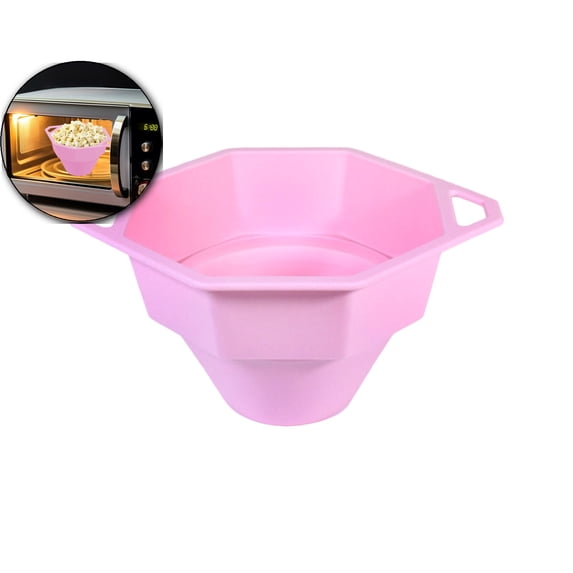 Popcorn Popper, Silicone Popcorn Maker, Collapsible Bowl with Lid for Home, Family Movie, DIY Popcorn Bucket
