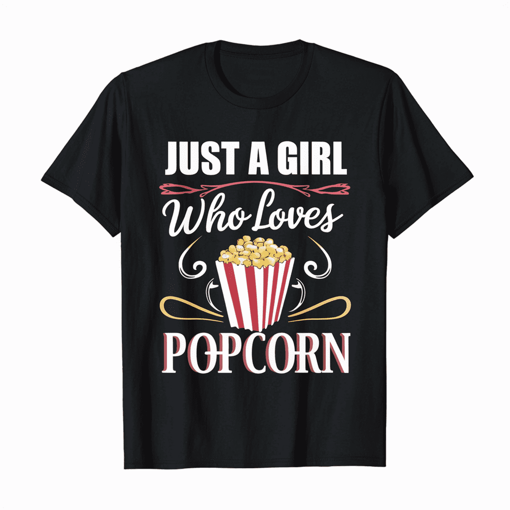 Popcorn Princess Lover Graphic Tee Cute Movie Vintage Retro - Walmart.com