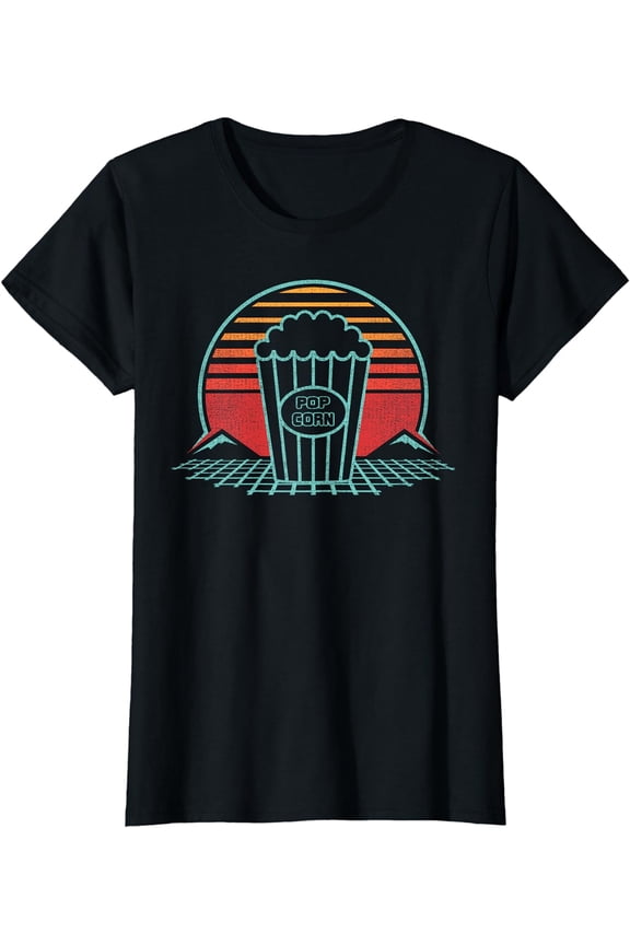 Popcorn Retro 80s Style T-Shirt
