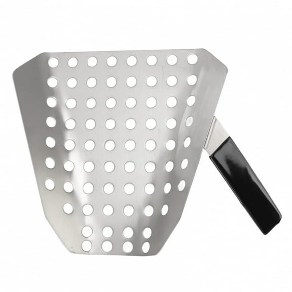 Popcorn Scoop Ergonomic Single Handle Stainless Steel Fries Scooper with Holes for Movie Theater Shop Fries Scoop Popcorn Scoop