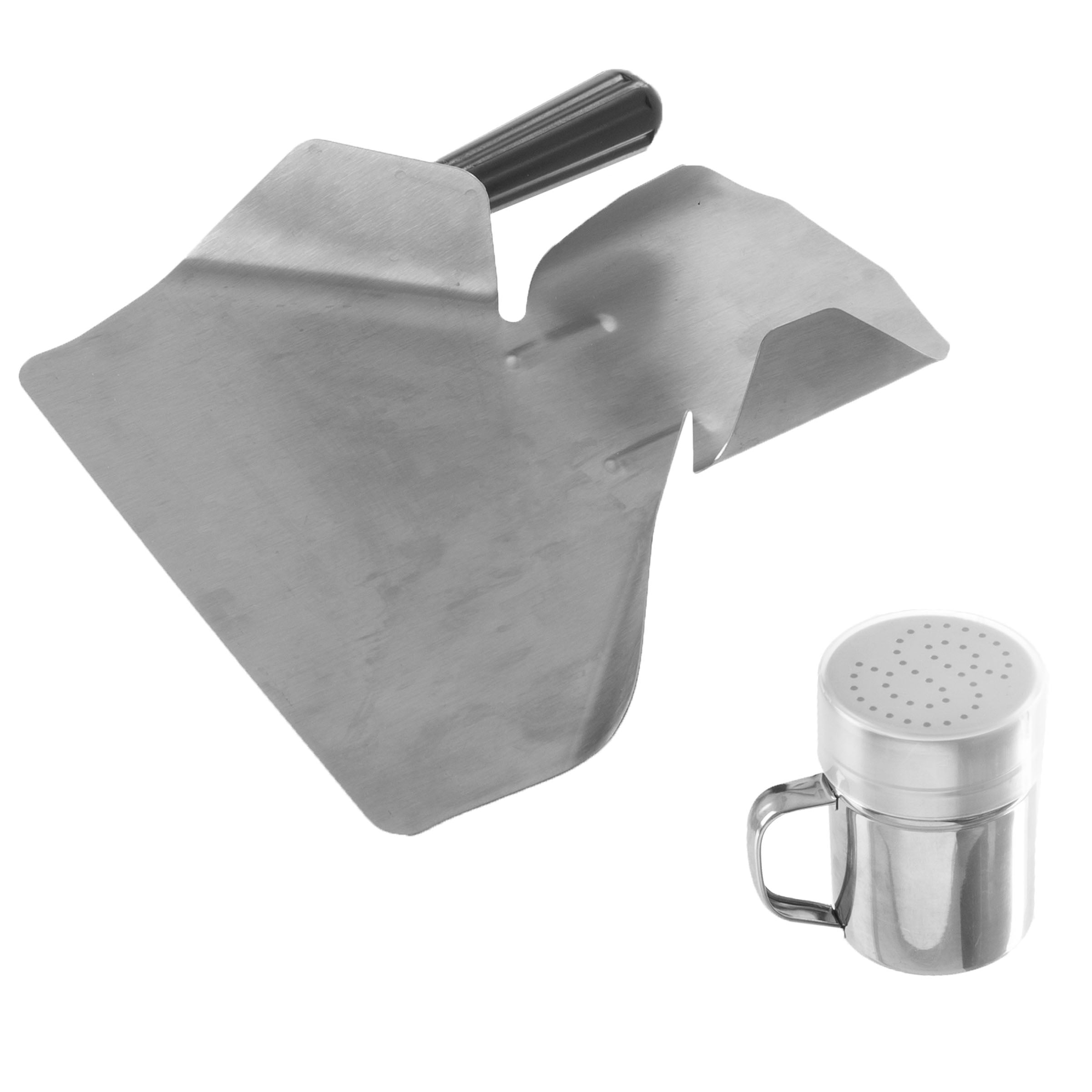 Popcorn Scoop and Seasoning Shaker Set – 2-Piece Stainless-Steel Serving Accessories Kit with Scooper and Saltshaker Dredge by Great Northern Popcorn