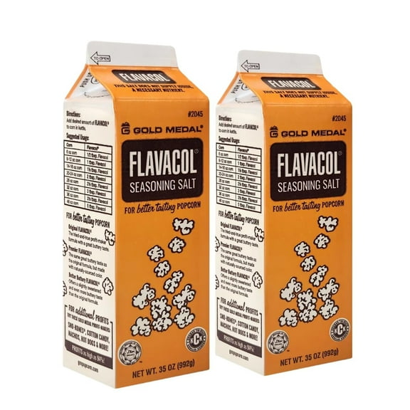 Popcorn Seasoning Salt 35 Oz - Better Buttery Taste Salt - Pack of 2