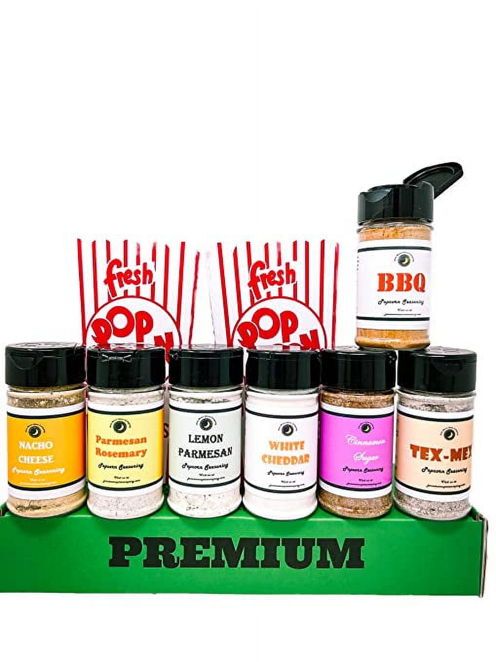 Popcorn Seasoning Variety 7 Pack Nacho Cheese Parmesan Rosemary