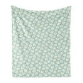 thumbnail image 1 of Popcorn Soft Flannel Fleece Blanket, Dream Food of the Movie Night Snacks Tasty Cinema Treats Entertainment, Cozy Plush for Indoor and Outdoor Use, 50" x 60", Eggshell Tan Pale Blue, by Ambesonne, 1 of 5