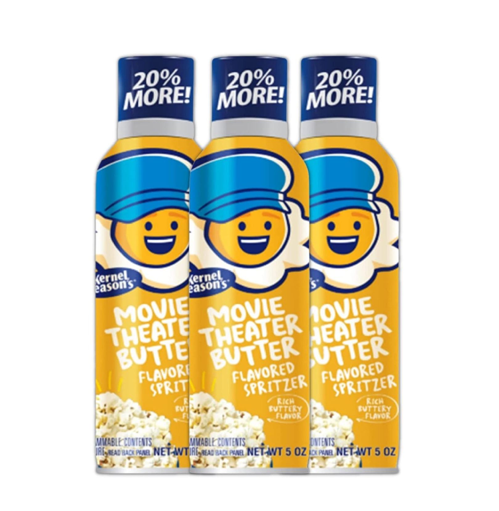 Popcorn Spray Bundle. Includes Three5 oz Kernel Season's Butter