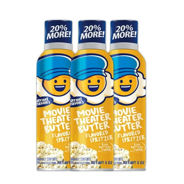 Popcorn Spray Bundle. Includes Three5 oz Kernel Season's Butter