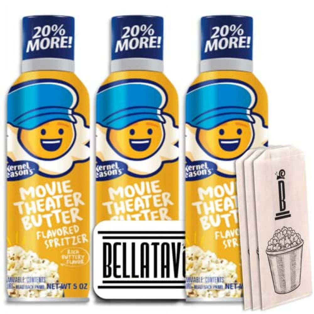 Popcorn Spray Bundle. Includes Three5 oz Kernel Season's Butter