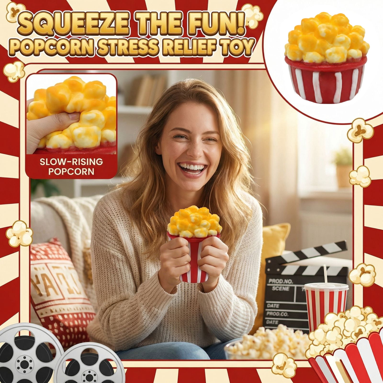 Popcorn Squishy Squishy Toys Mini Food Squishies Toys, Soft Kawaii ...