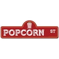 thumbnail image 1 of Popcorn Street Sign | Indoor/Outdoor | Funny Home Decor for Garages, Living Rooms, Bedroom, Offices | SignMission personalized gift, 1 of 5