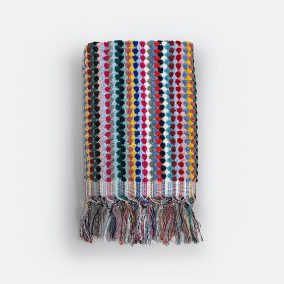 Popcorn Textured Multicolor Recycled Cotton Towels