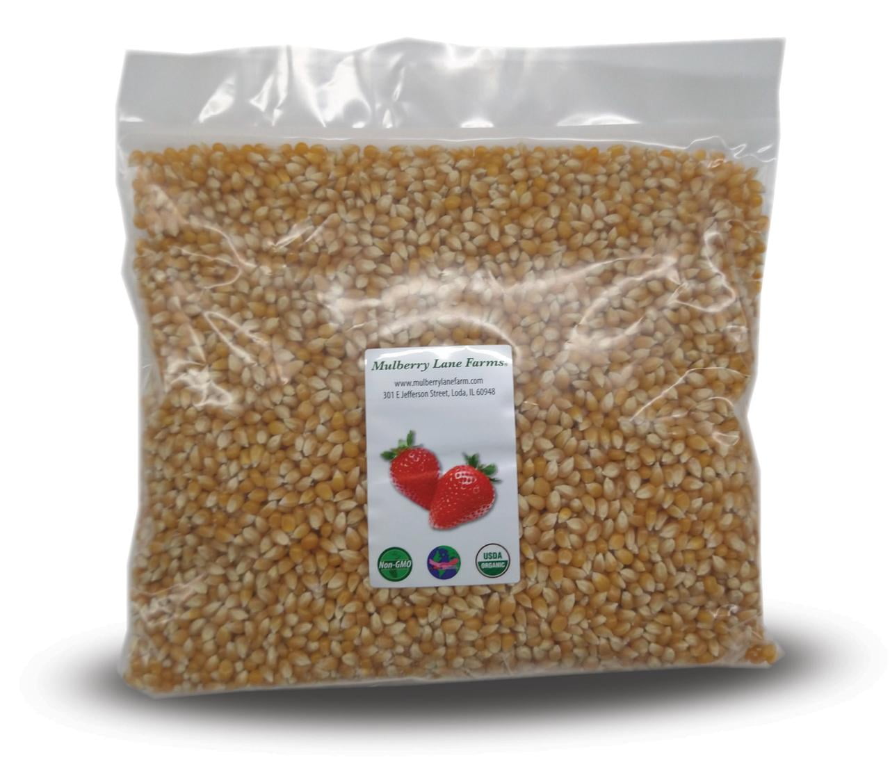 Popcorn Yellow Kernels 10 lbs (Ten Pounds) USDA Certified Organic, Bulk by Mulberry Lane Farms