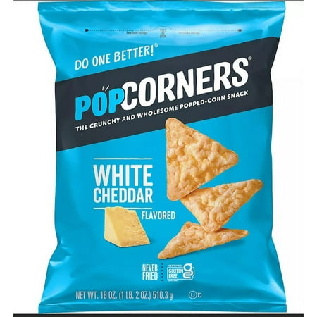 PopCorners Popped-Corn Snack White Cheddar Flavored 18 Oz