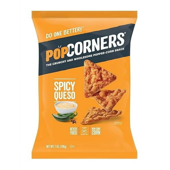 Popcorners Gluten Free Popped Corn Spicy Queso - 7 oz Pack of 2