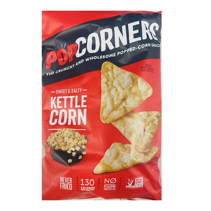 Popcorners KETTLE CORN Popped Corn Crisps Snacks 7 oz Bag