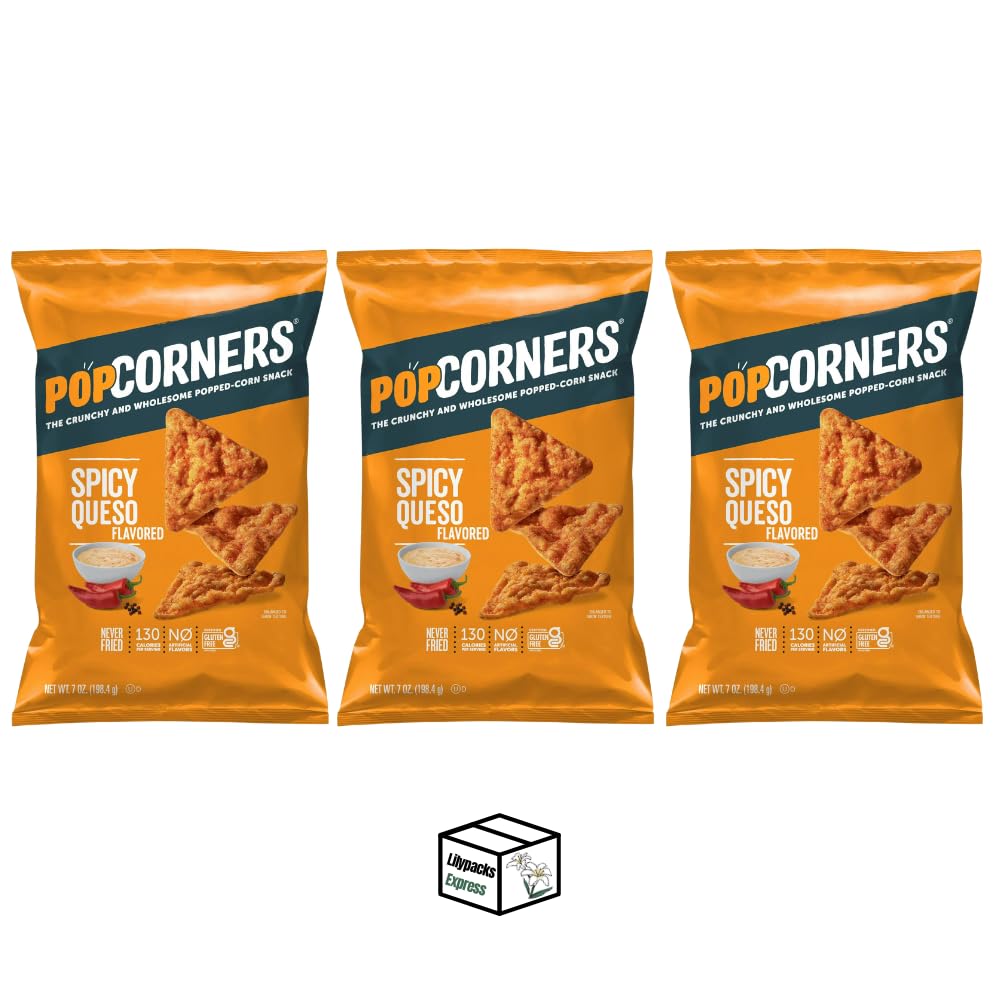 Popcorners Popped Corn Chips 7 oz Bags 3 pack Gluten Snack